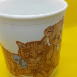 Curzon Coffee Tea Mug Cup Cat Sleeping Next to Ted